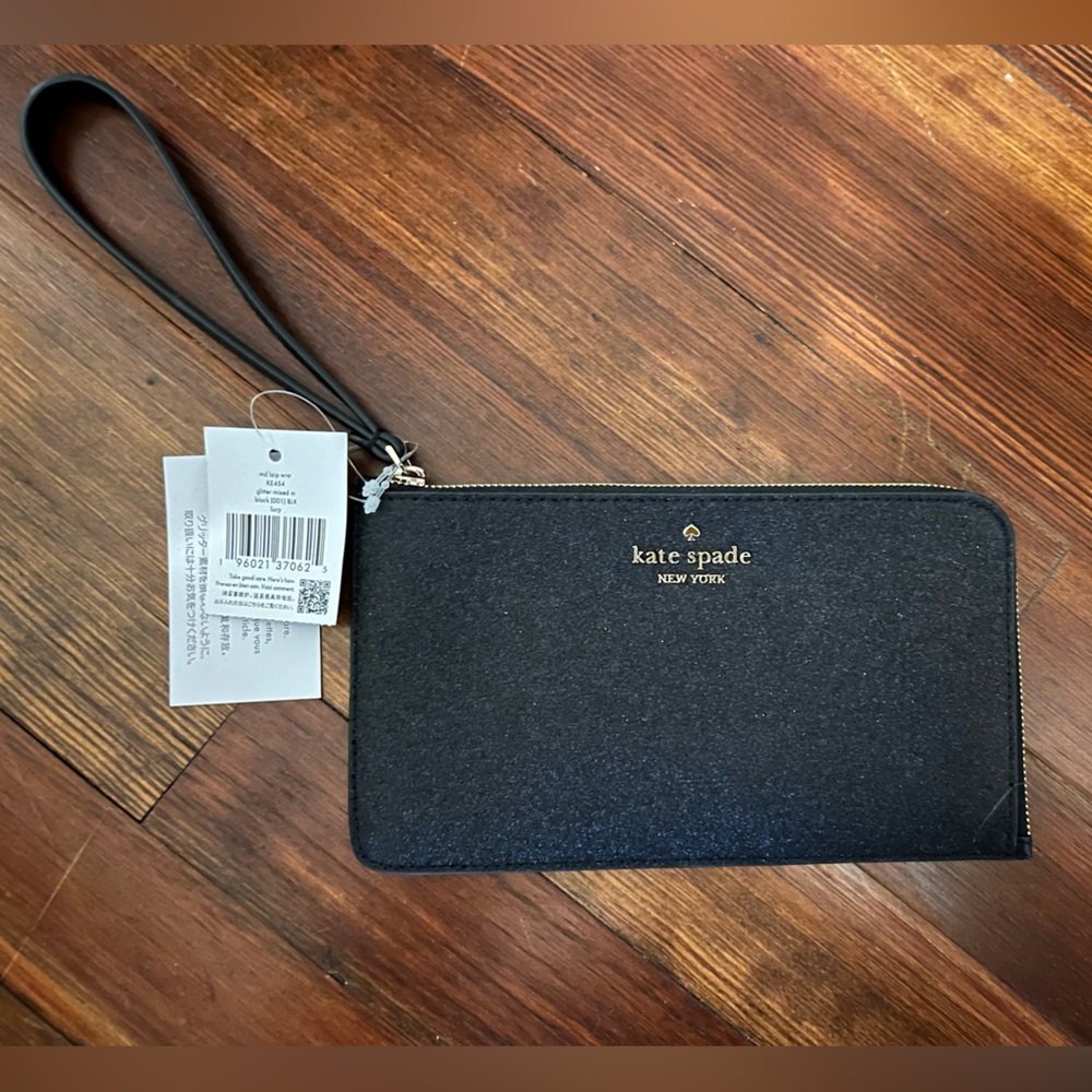 NWT Kate spade glitter clutch